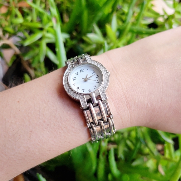 Classic Silver Rhinestone Watch - Picture 4 of 10